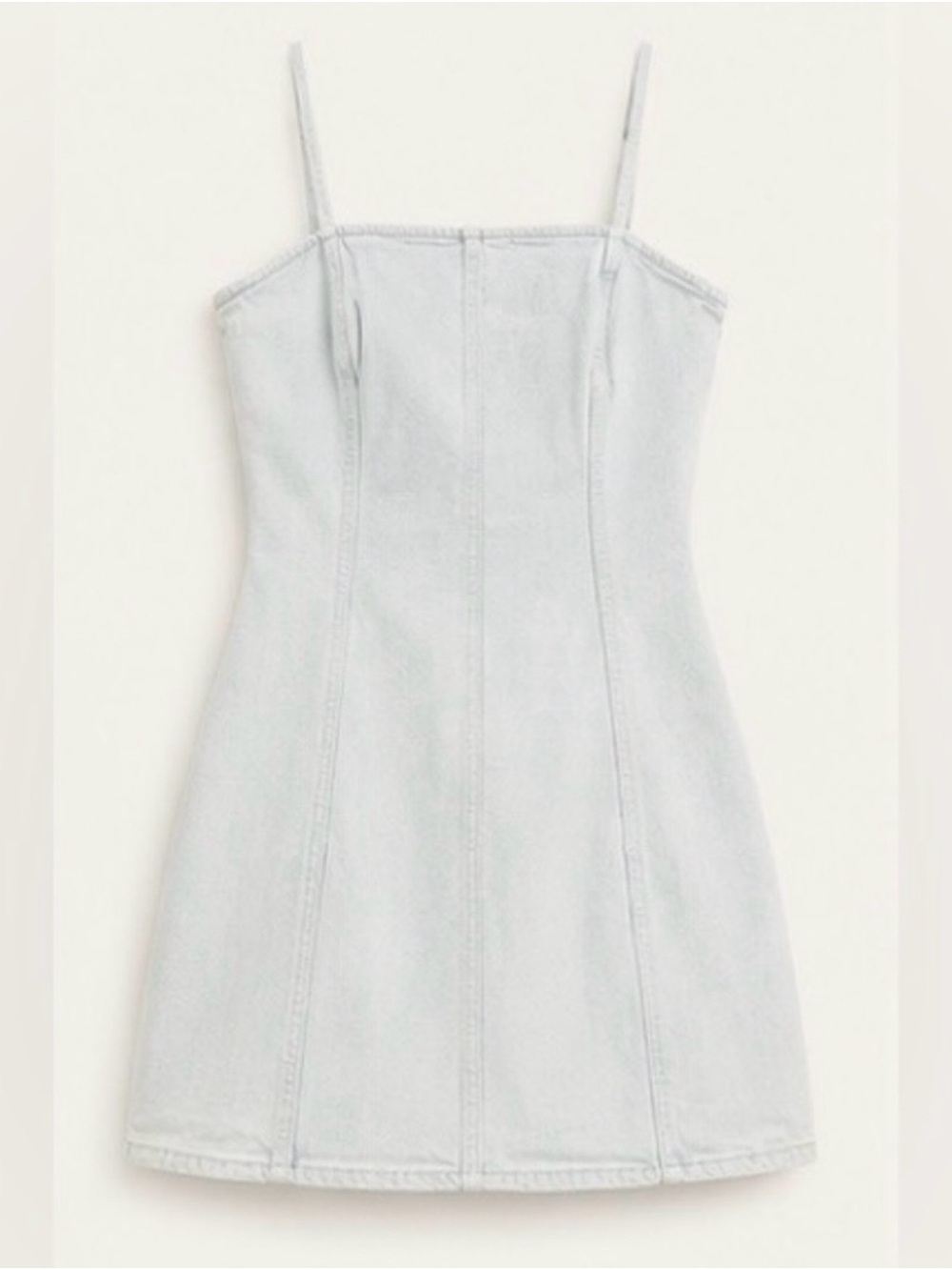 ZARA Light Denim Spaghetti Strap Mini Dress, M